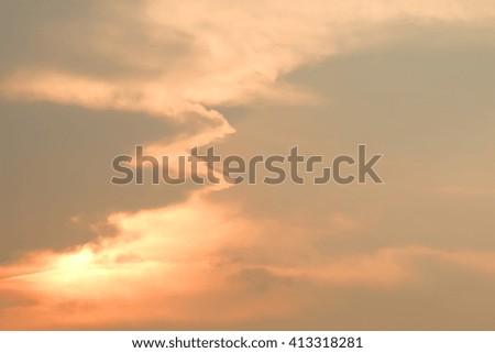 clouds in the sunset sky