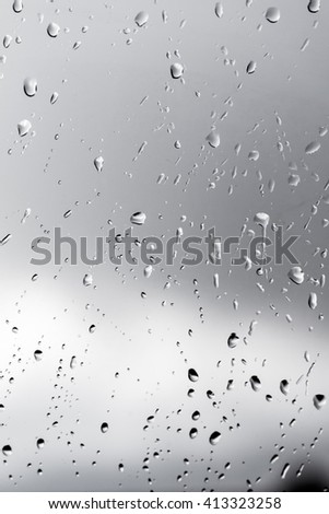 raindrops on glass unfocused