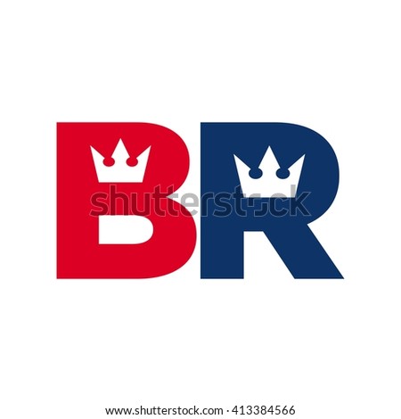 letter R and B logo vector.