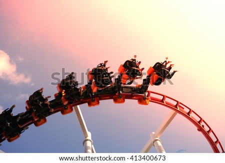 Rollercoaster  Royalty-Free Stock Photo #413400673