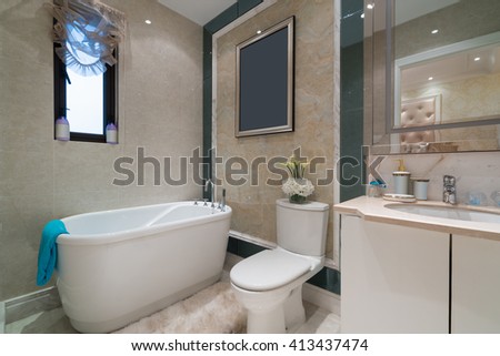 modern bathroom with nice decoration