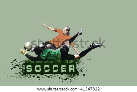 Grunge Soccer Ball background