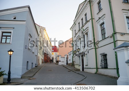 The picturesque old town in Minsk Royalty-Free Stock Photo #413506702