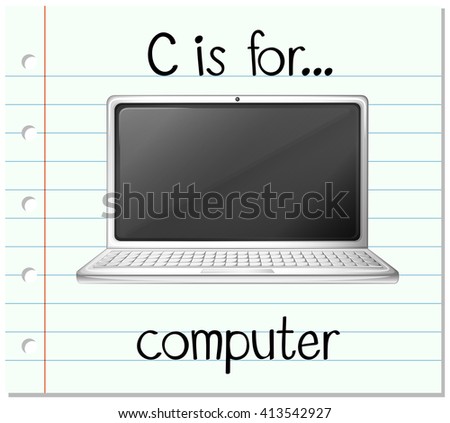 Flashcard for C is for computer