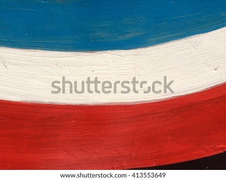 The French flag painted on grunge wall,Grunge flag of France.
