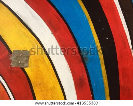 Abstract watercolor brush on old wall background.Colorful stripes of colors suitable for background.
