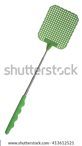 Flyswatter fly swatter device for fly killing Royalty-Free Stock Photo #413612521