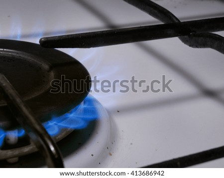 gas ring stove, flame