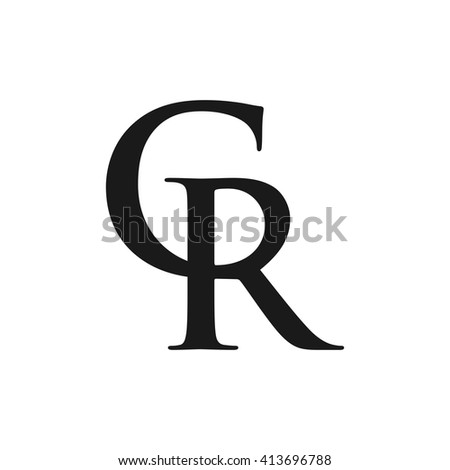 letter r and c logo vector.
