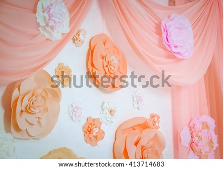 Beautiful flowers for decorations. Photo studio