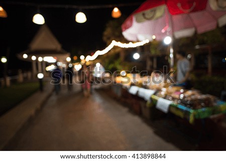 bokeh from night market