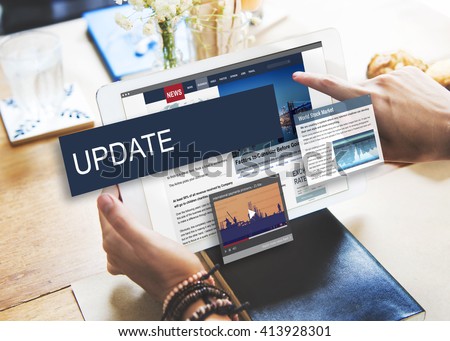 Update Trends Report News Flash Concept Royalty-Free Stock Photo #413928301