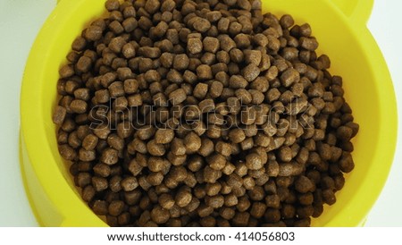 cat food on white background