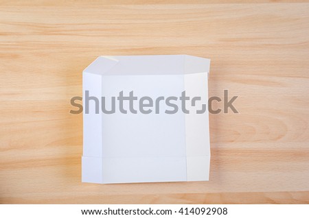 handmade white paper box. Craft and scrapbook