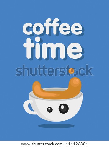 coffee cup time concept design background