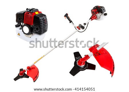 brush cutter accessories isolated on the white background