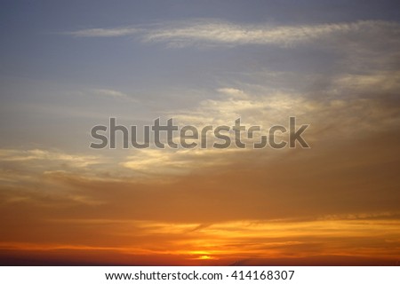 Sunset Sky Background:select focus with shallow depth of field:ideal use for background.