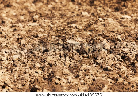   photographed close-up of plowed land, which will grow cereals, wheat and spring seasons