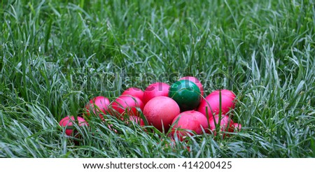 picture of an easter eggs. holiday concept