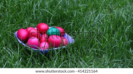 picture of an easter eggs. holiday concept