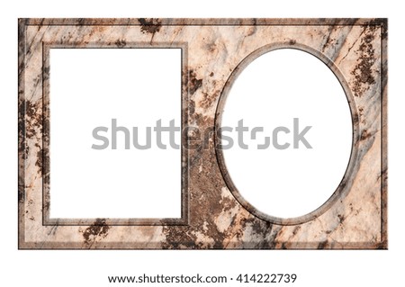 Isolated,Photo frame 2 in 1,picture frame,white background
