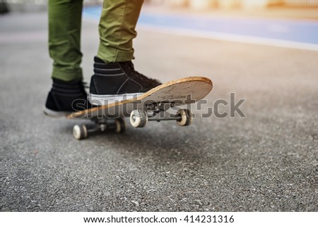 Skateboarding Practice Freestyle Extreme Sports Concept