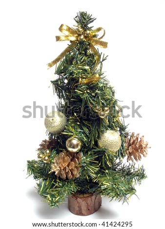 Christmas fur-tree with cones and gifts