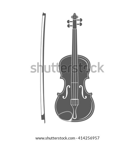 Violin with Bow. Music. Violin classical instrument.