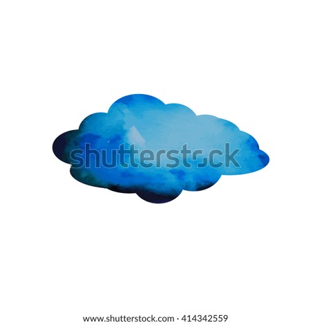 watercolor cloud. Vector