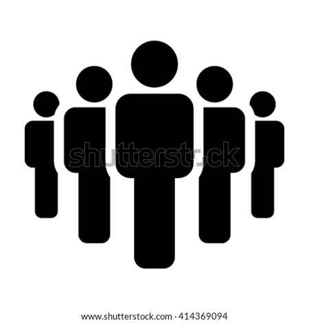 People Icon - Vector Group of Business Person in Glyph Pictogram illustration Symbol Royalty-Free Stock Photo #414369094