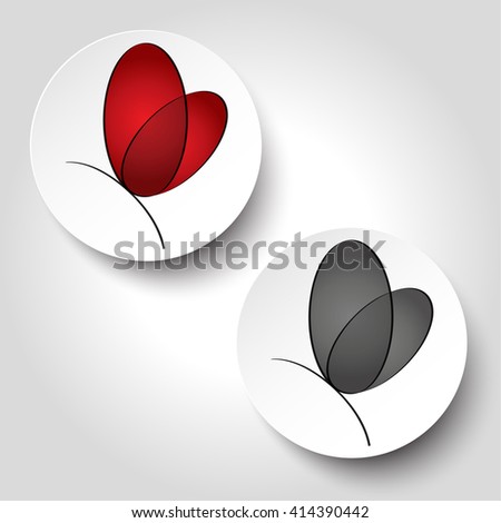 heart logo, icon and symbol vector illustration