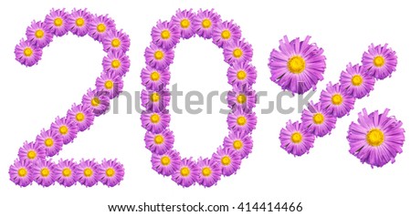 figures 20% of the letters written by purple flowers