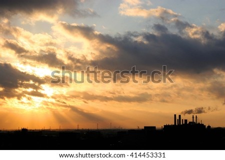 Philadelphia Sunset, Rays of Light 