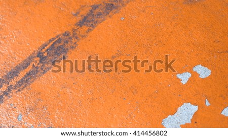 Orange color of cement floor background