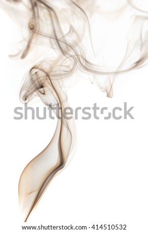 Abstract art. Colored smoke from the incense sticks on a white background. Background for Halloween. Texture fog. Design element. The concept of aromatherapy.