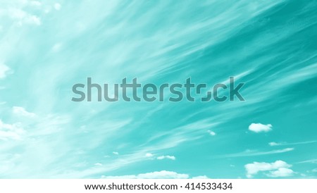   turquoise-blue color of sky                             