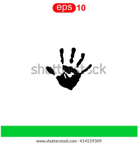 Hands print icon.