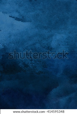 dark blue watercolor background Royalty-Free Stock Photo #414595348