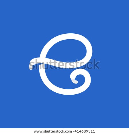 E letter logo formed by shoe lace. Vector design template elements for your sport application or corporate identity.