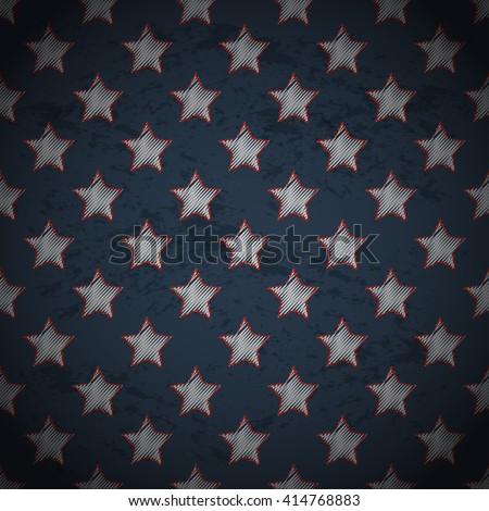Memorial day design with stars. Vector illustration. Royalty-Free Stock Photo #414768883