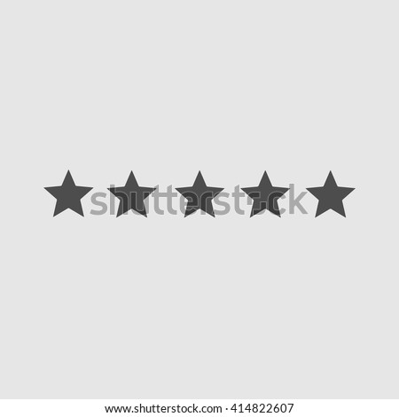 Five star hotel business concept vector icon. Success business simple isolated sign symbol.