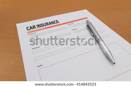Car Insurance application form 