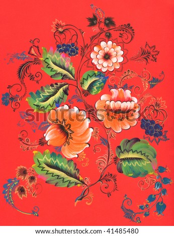 stock abstract decorative ornament painting. raster