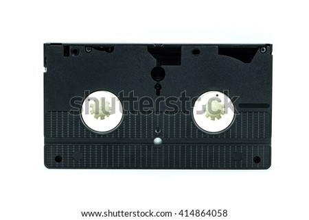 VHS video tape cassette videocassette - Old vhs tape isolated on white background
