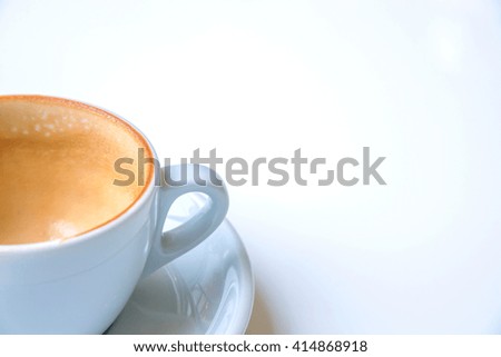 Empty coffee cup after drink