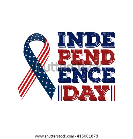 Isolated peace symbol with the american flag and text on a white background