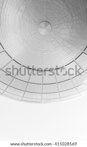 Abstract background from a round modern construction
