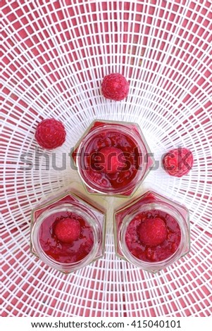 Raspberries Panna Cotta