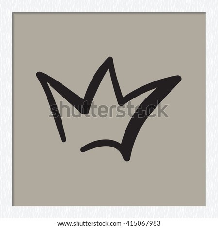 Attractive wedding crown vector fashion sketch. Beautiful illustration with hand drawn crown. Isolated art element for invitation and wedding decoration design.
