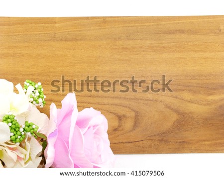 beautiful artificial flower bouquet copy space border background